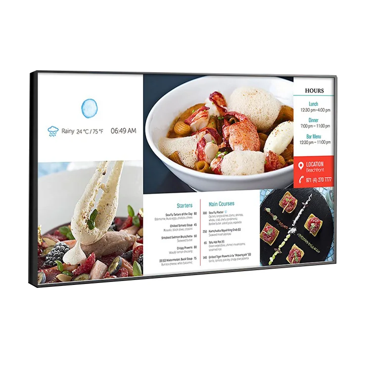 

Коммерческий дисплей KFC Ресторан Smart FHD видеоплеер для помещений 24/7 Totem цифровая вывеска рекламные проекторы