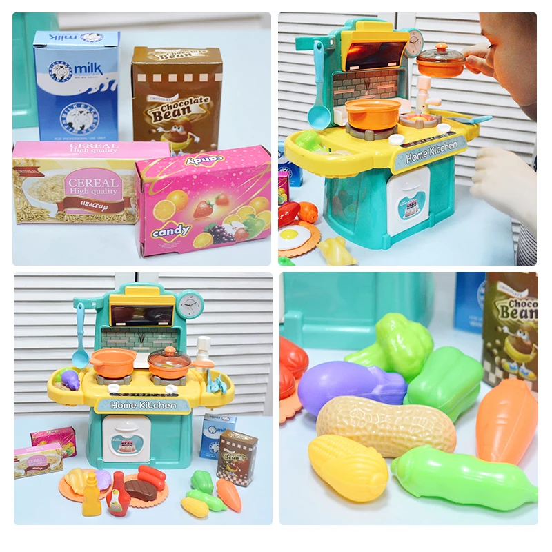 Детские кухонные игрушки имитация посуды Обучающие мини-кухня ролевые игры для