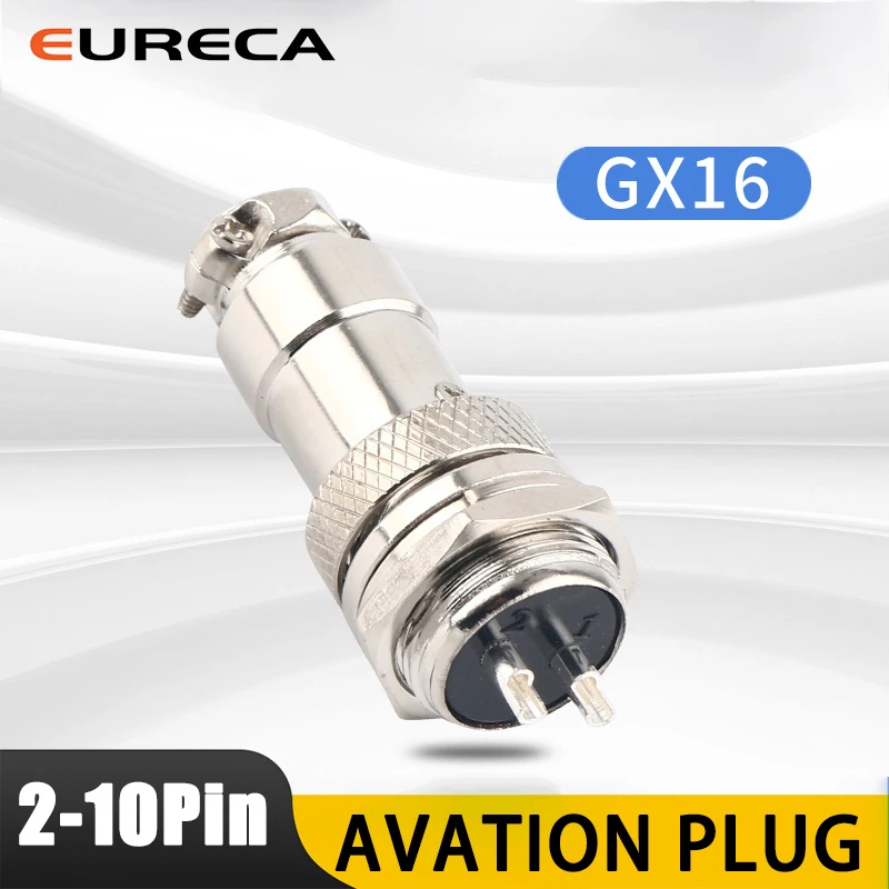 

1 set GX16 2/3/4/5/6/7/8/9/10 Pin Male & Female 16mm L70-78 Circular Wire Panel Aviation Connector Socket Plug With Cap Lid