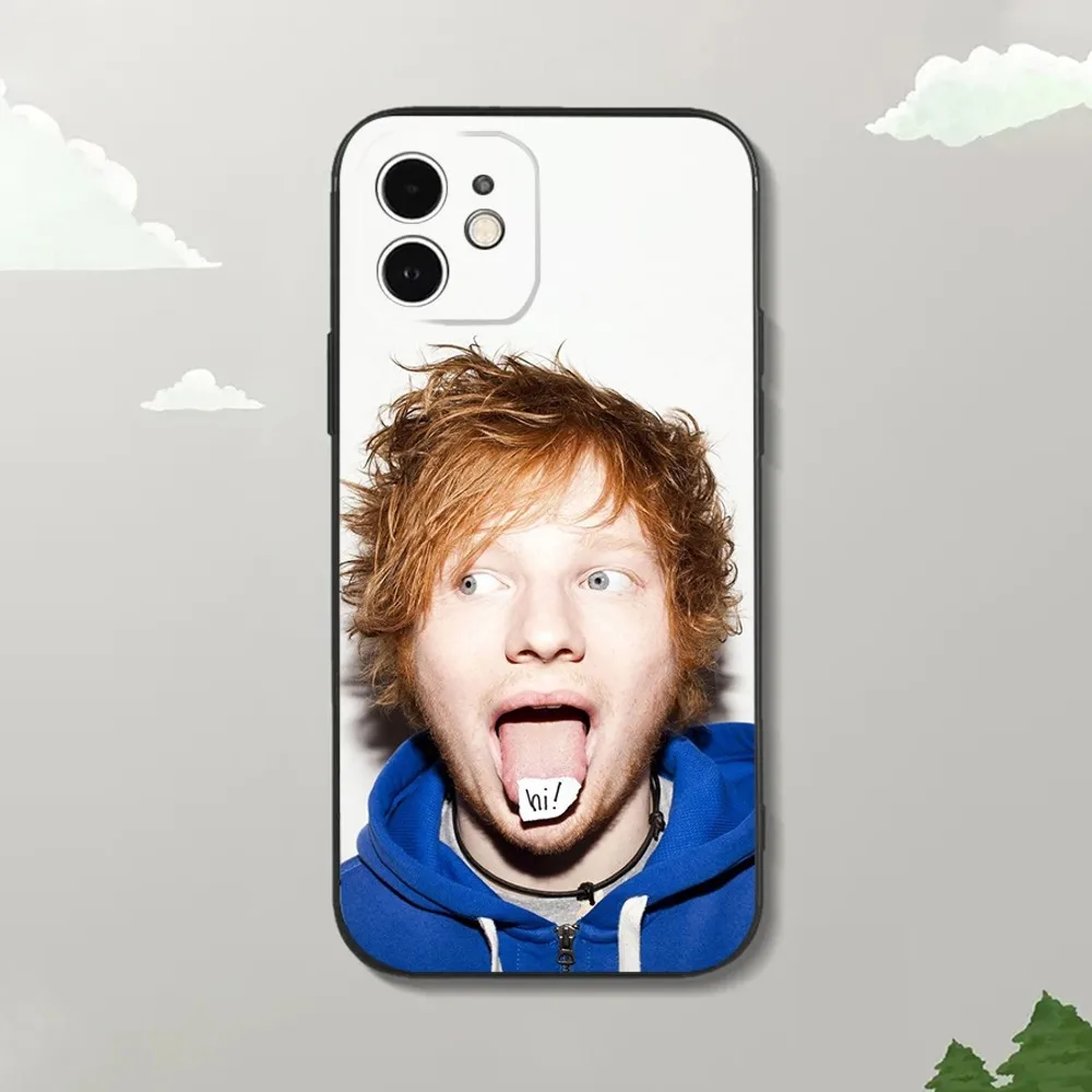 Силиконовый чехол Singer Ed S-Sheeran для iPhone16 15 14 13 12 Mini 11 Pro XR X XS MAX 7 8 Plus мягкий черный