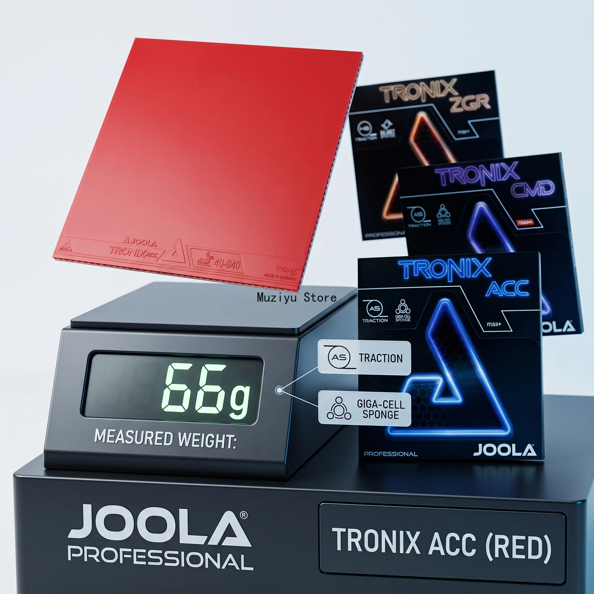 Фото Оригинальная резиновая накладка для настольного тенниса JOOLA TRONIX Series ACC CMD ZGR, сделано в Германии №2