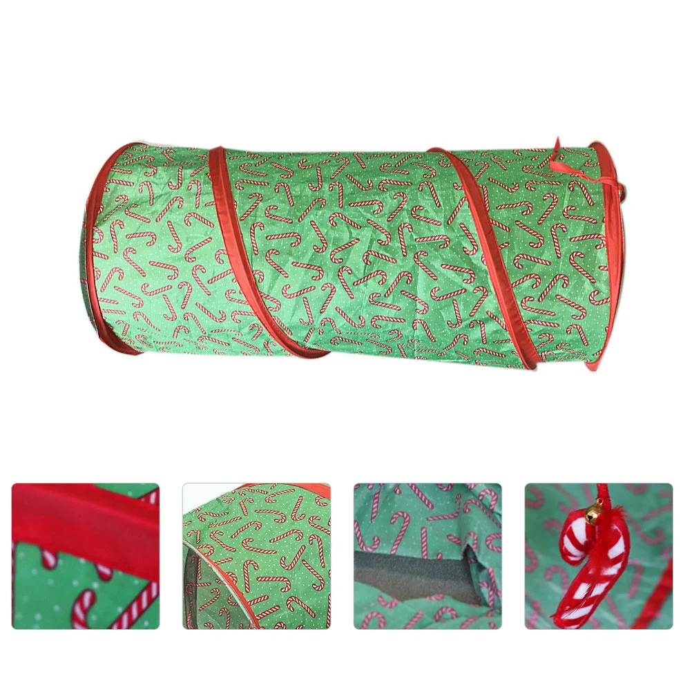 

Cat Tunnel Toys Toy Pet Tube Collapsible Kitten Animal Christams Playing Outdoor Plaything Crinkle Folding Exercise Tunnels