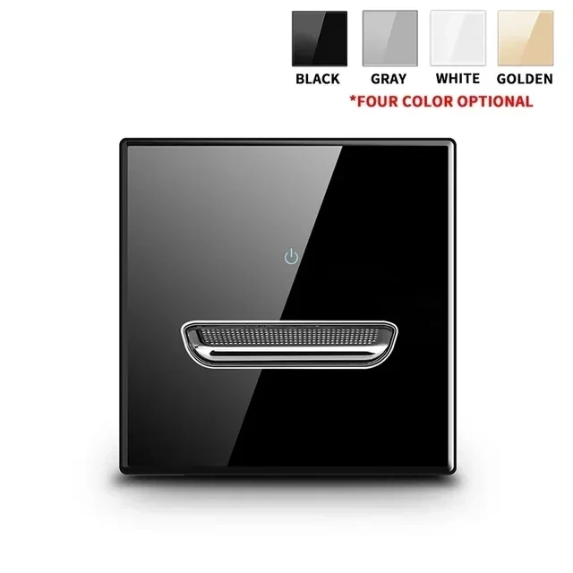 

Панель переключателей из закаленного стекла с кристаллами, светодиодный индикатор 1, 2, 3, 4 группы/1, 2-позиционный переключатель с самовозвратом, кнопка выключателя света, настенный выключатель