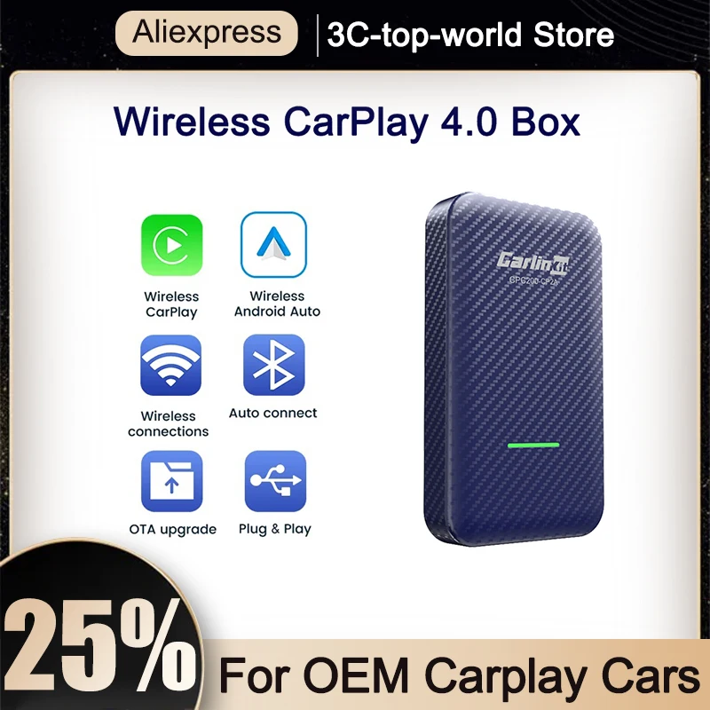 

CarlinKit 4.0 CarPlay Box Wireless CarPlay Wireless Android Auto for Audi Benz Mazda Toyota Audi Porsche Kia Car Play Dongle
