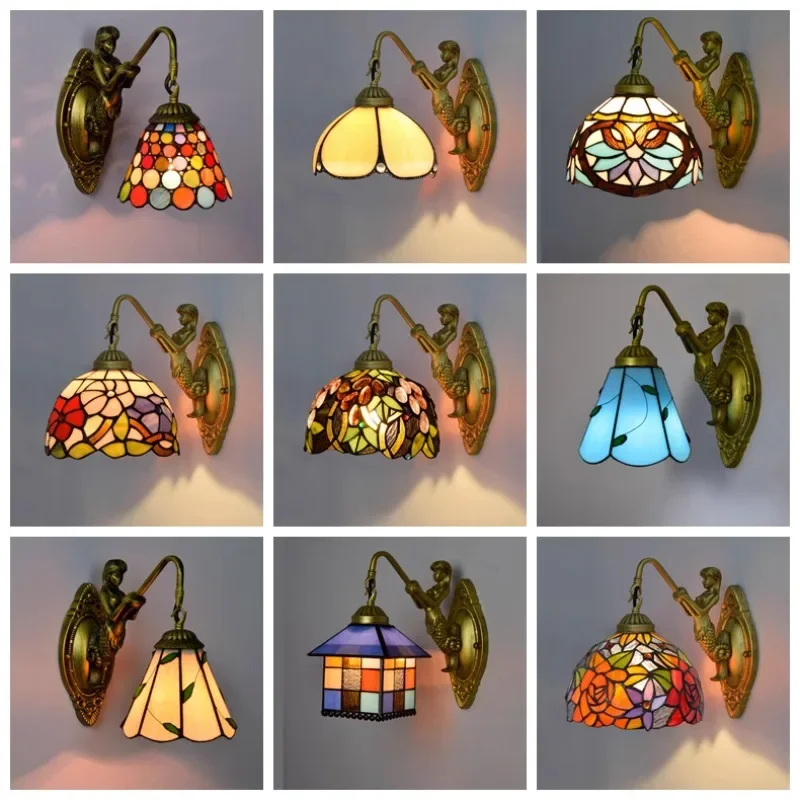 Скандинавский настенный светильник европейский средиземноморский коридор бар