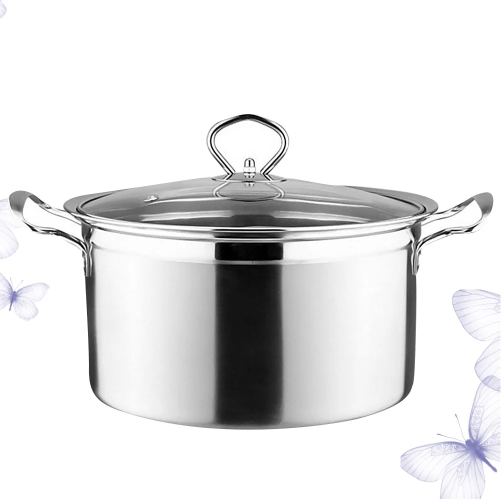 

Pot Steamer Metal Stock Cooking Warmer Ornament Cookware Handles Seafood Stockpot Quart Induction Non Sauce Stick Steamed Oven