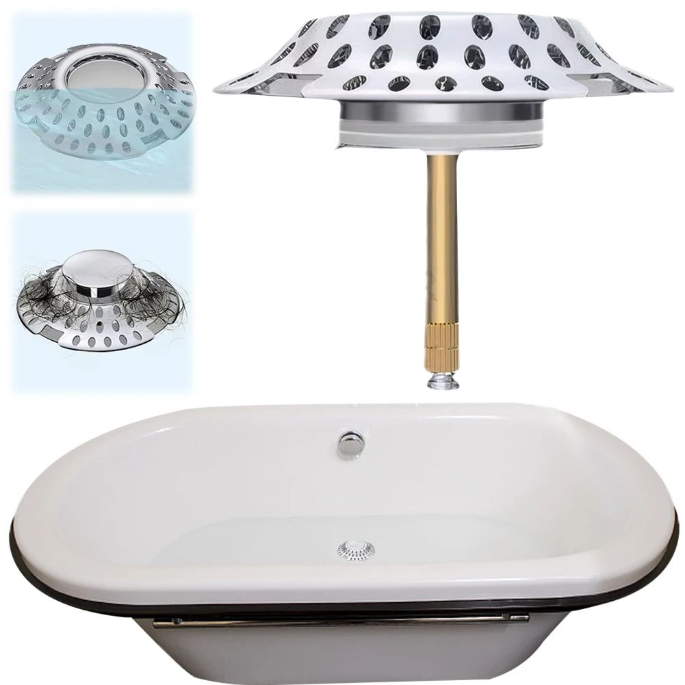 Сифонная Сливная Пробка Для Ванны Антизасоряющаяся Крышка Фильтра Ловушка Волос