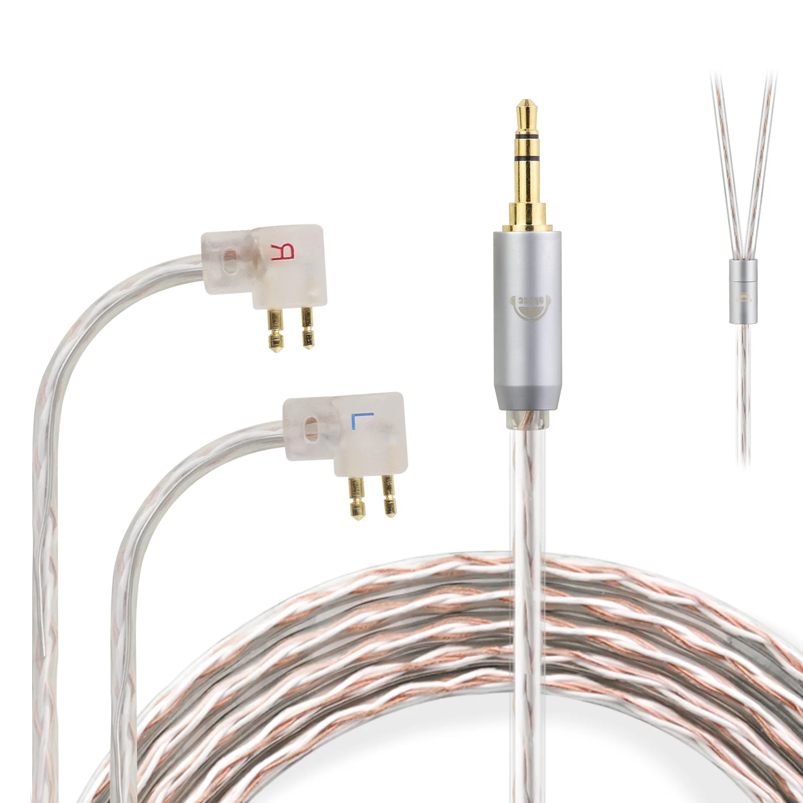 Сбалансированный кабель для наушников okscc для ETYMOTIC ER4P ER4B ER4S ER4PT 2,5 мм/3,5 мм/4,4 мм/Type-c разъем 4-жильный обновленный посеребренный кабель