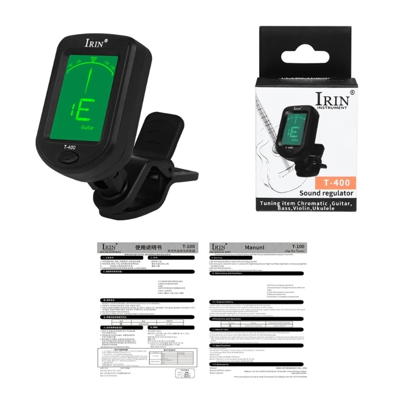 

Clip-On Guitar Tuner with Large Clear LCD Display Professional Clip-On Tuner