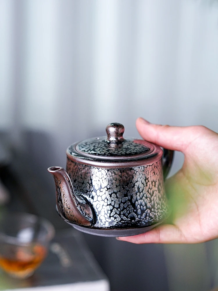 JZ349 фарфоровый чайник чайный Tenmoku с отверстием для заварки и крышкой 12 85 унции