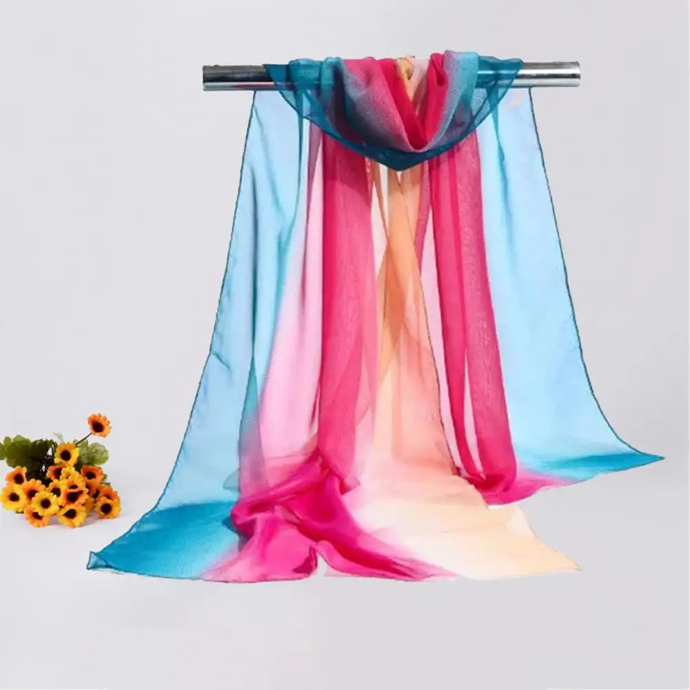 

Lady Scarf Sunshade Women Summer Scarf Washable Colorfast Neck Shawl