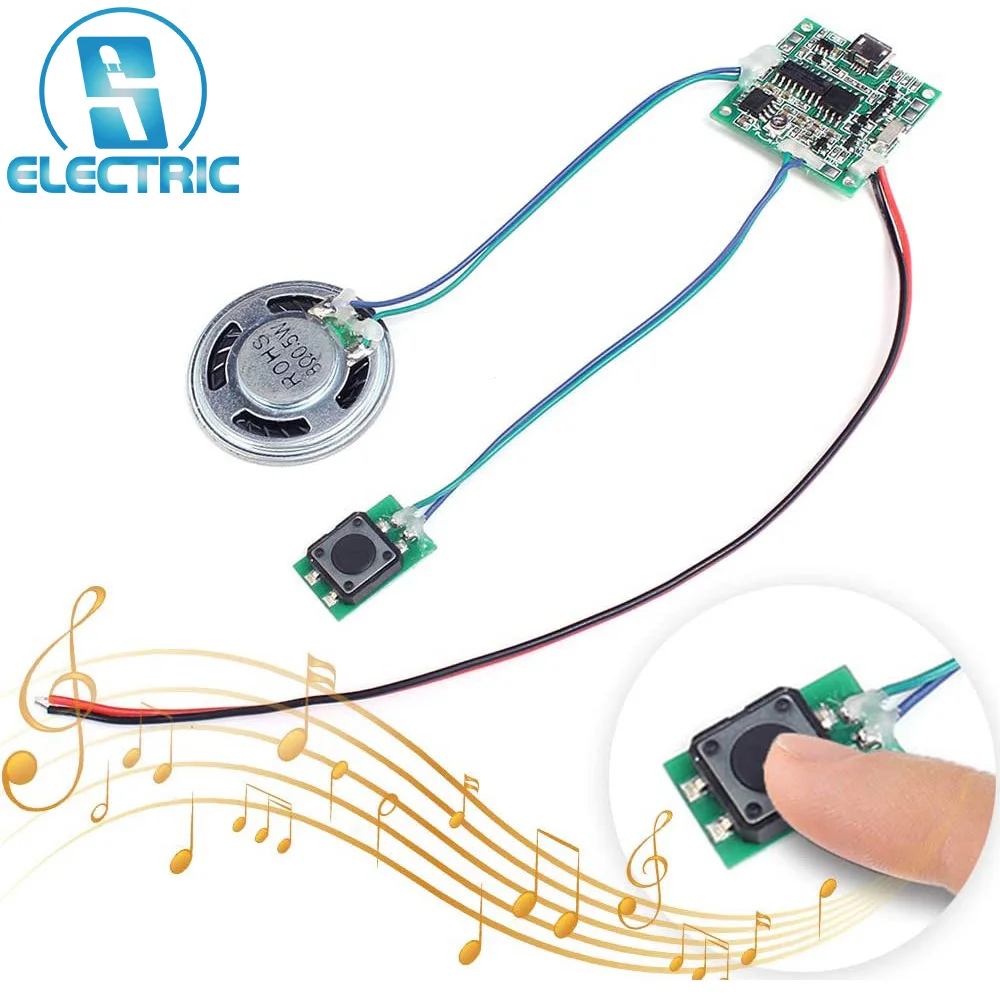 Записываемый звуковой модуль кнопка управления чип 8M MP3 WAV музыкальный голосовой