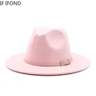 Регулируемая модная розовая шляпа для свадебного платья для мужчин и женщин с широкими полями