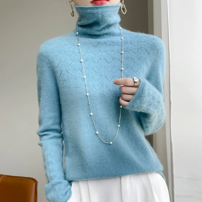 DjzDsm кашемировый джемпер из 100% мериносовой шерсти зимний пуловер с высоким