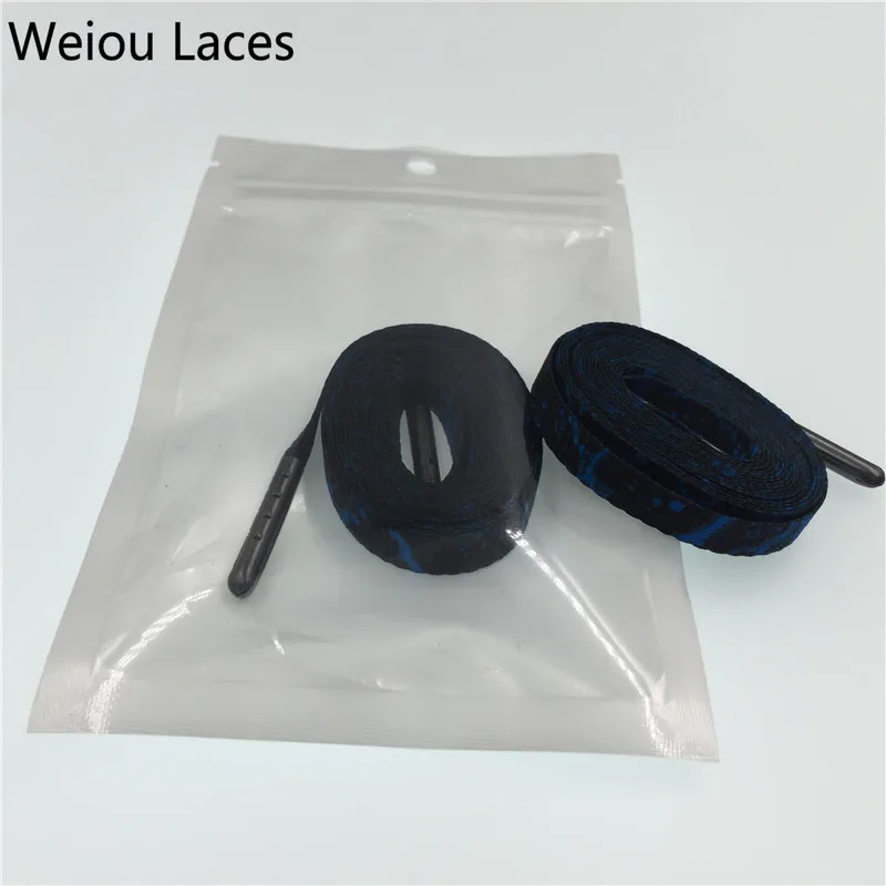 (30 Pairs/Lot) Weiou Sublimated Printing Plum Blossom Shoe Lace Polyester Strings New Designs Patterned Shoestring Custom Size