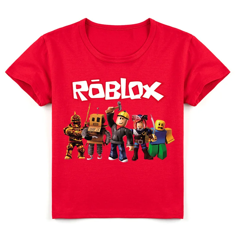 Roblox Детская Летняя Модная Футболка С Короткими Рукавами И Мультяшным Принтом