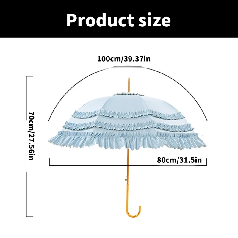 Женский кружевной зонтик винтажный свадебный купольный принцессы для косплея