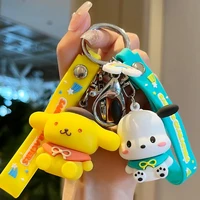 hello kt sanrio keychain cinnamoroll cute 5cm spacewalk kuromi melody bag pendant big eared dog gifts for girls friend children