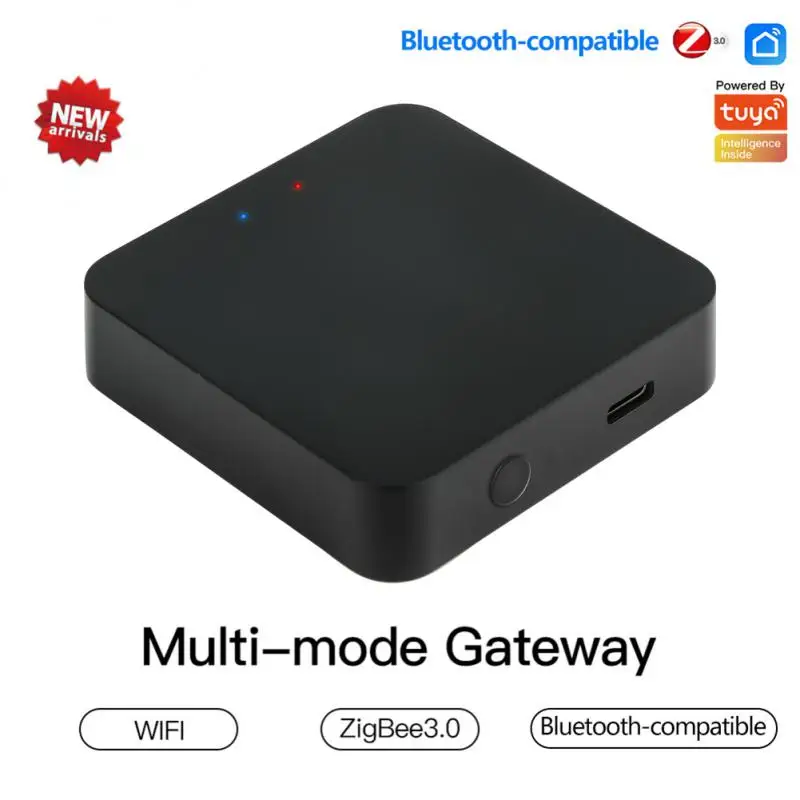 

Tuya ZigBee 3.0 WIFI/Bluetooth 3 In1 Multi-mode Smart Gateway Compatible With Mesh Hub Smart Life APP And Alexa Google Home