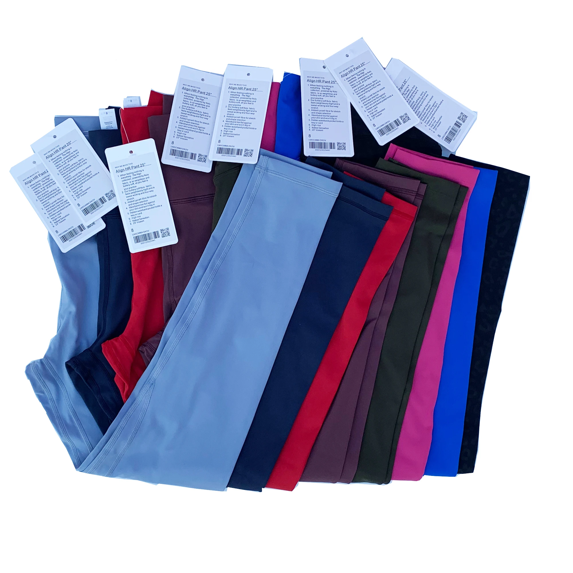 Luluwomen Yoga Leggings Sport Leggings Women Align Fitness High Waist Naked Feel Breathable Gym Running Pants Custom Log