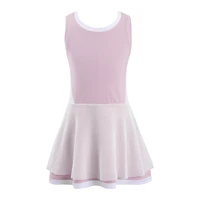 new summer kids girls sleeveless racer back sport dress for tennis badminton golf dance workout running jogging wear