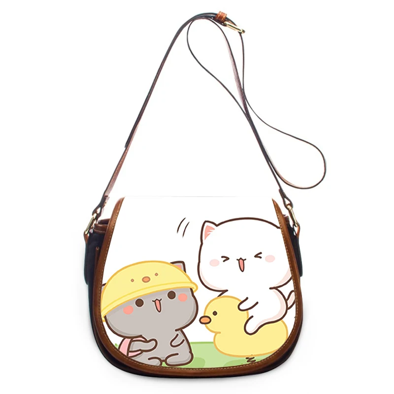 

Peach Cat Cartoon cute 3D Print New Fashion Women Crossbody Bag Luxury Handbags Women Bag Zipper Shoulder Bag Women Shoulder Bag