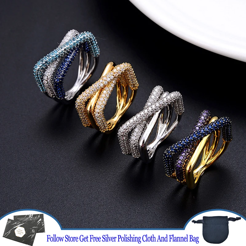 

Colorful Rectangle Cross Three Circles Ring S925 Sterling Silver Fashion Bohemian Style Women Lovers' Banquet Party Jewelry Gift