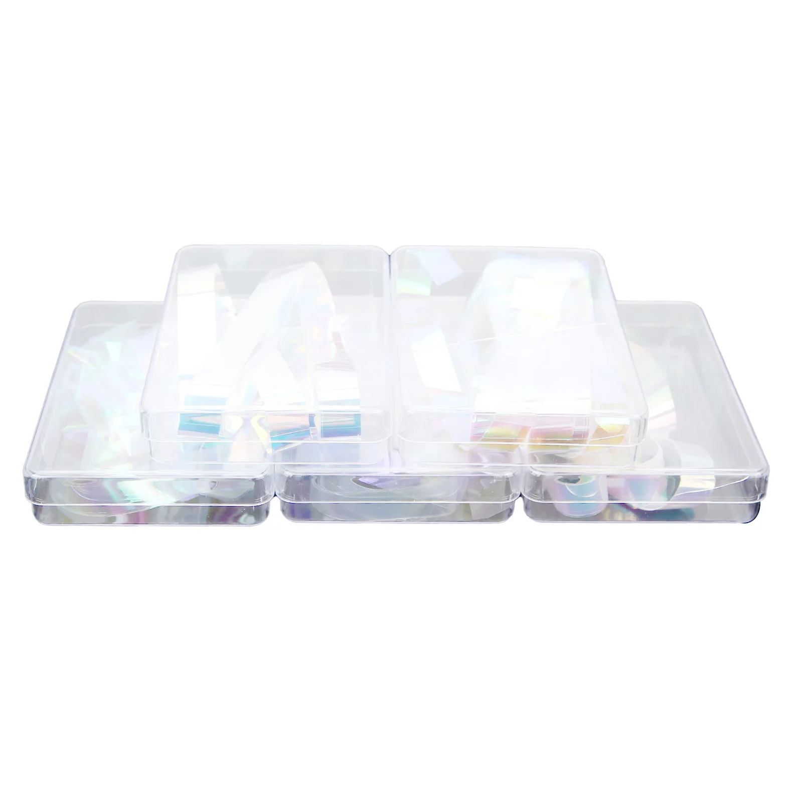 

5 Box Nail Art Colorful Cellophane Exquisite Nail Glass Paper Foil Sticker DIY Decoration
