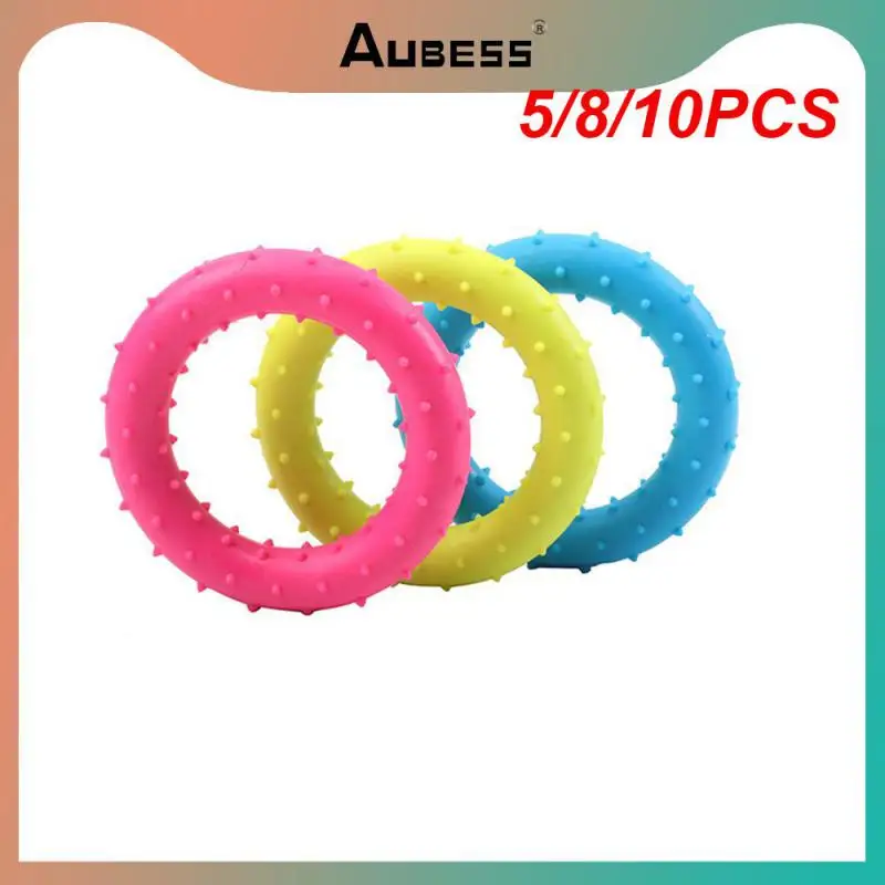 

5/8/10PCS Pet Flying Disk Anti-bite Diameter 8cm Thorn Circle Pet Toy Aggressive Chewing High Quality Dog Toys Pet Accessories