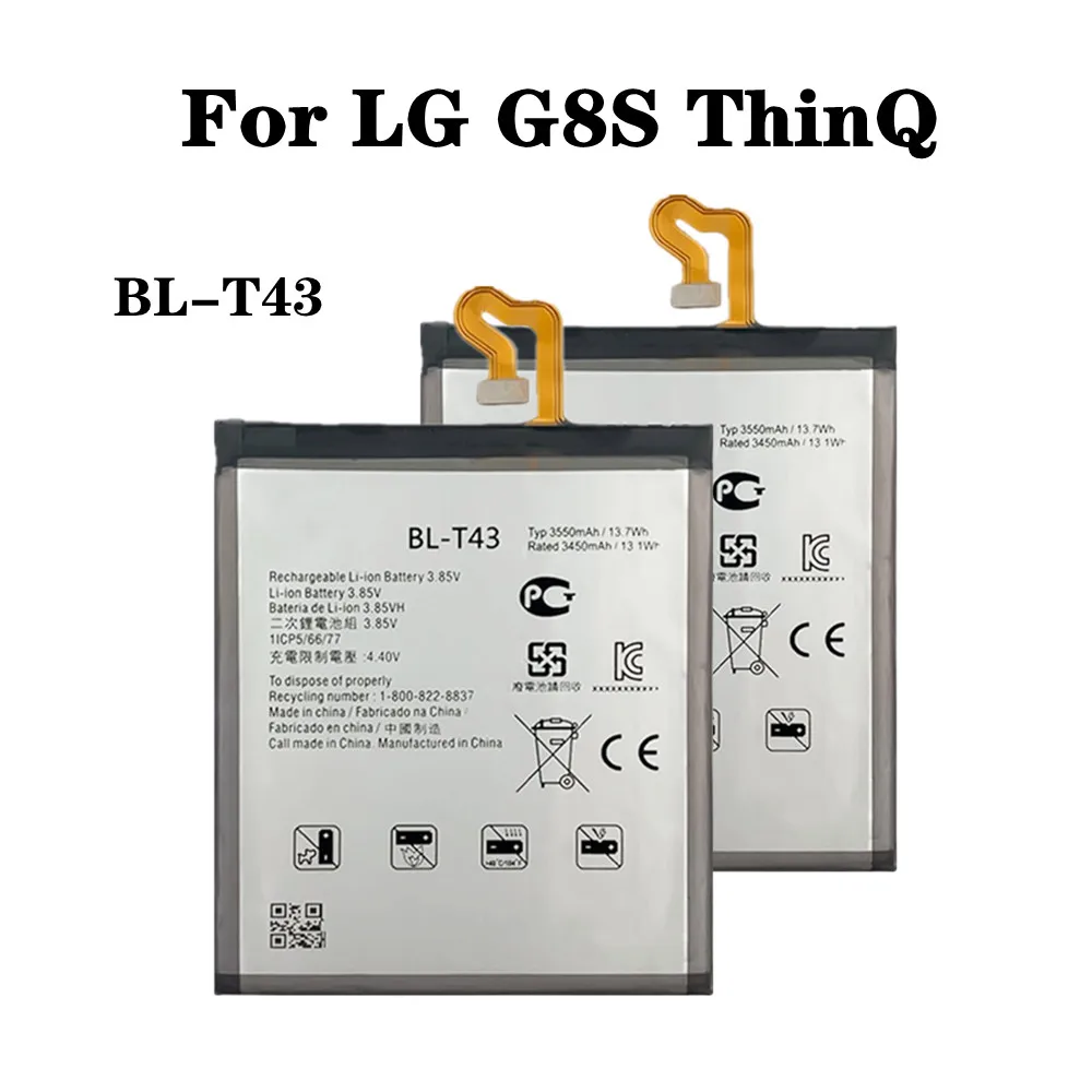 

High Quality 3550mAh BLT43 BL-T43 Battery For LG G8S ThinQ LM-G810 BL T43 Replacement Phone Battery ,In Stock