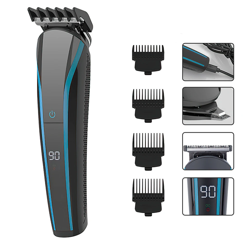

Electric Hair Clipper Professional Digital Hair Trimmer Cordless Men's Razor Nose Trimmer 6 In 1 Hair Cutting Machine Beauty Kit
