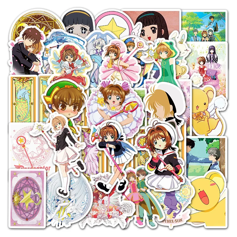 

50pcs Cartoon Card Captor Sakura Cute Graffiti DIY Laptop Refrigerator Computer Water Cup Suitcase Car Waterproof Sticker Toys