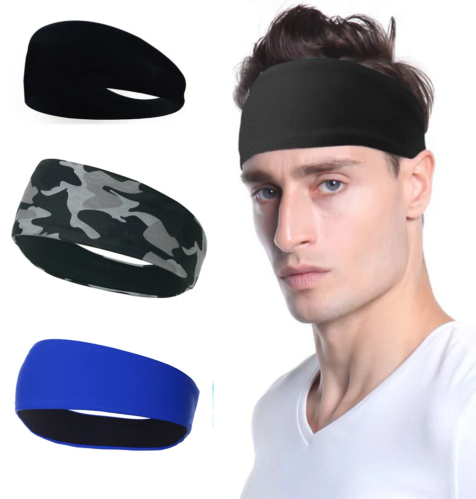 

2022 Sports Headband Stretch Elastic men Yoga Running hair band for men Outdoor Sport Headwrap Fitness sports yoga hair band