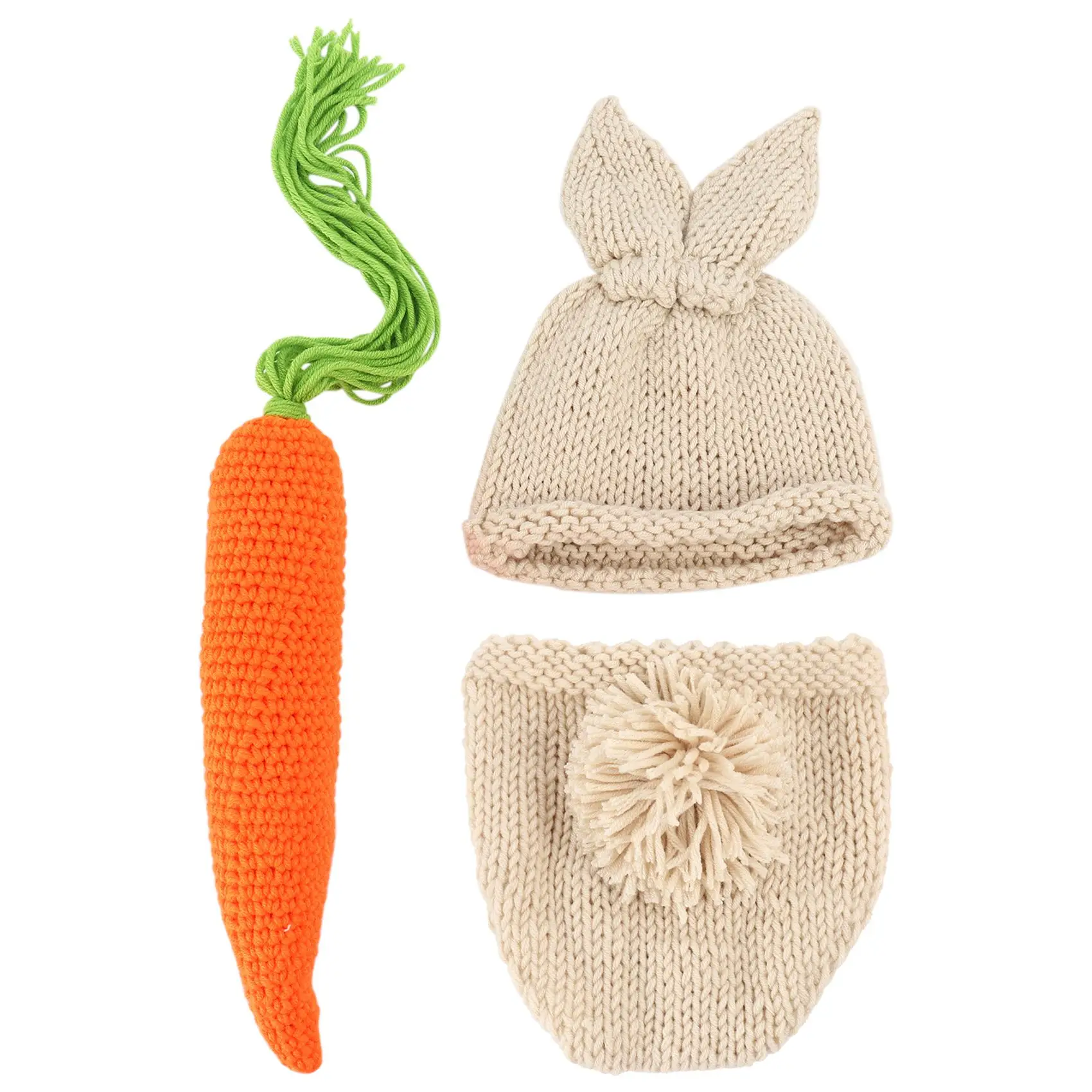 

Newborn Baby Photography Props Infant Boy Girl Knit Rabbit Photo Outfits