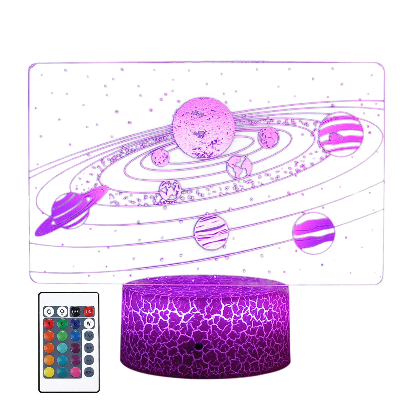 

Room Decoration Lampe Night Lights 3D Pattern Night Light 7 Colors Change LED Illusion Lamp with Remote Control