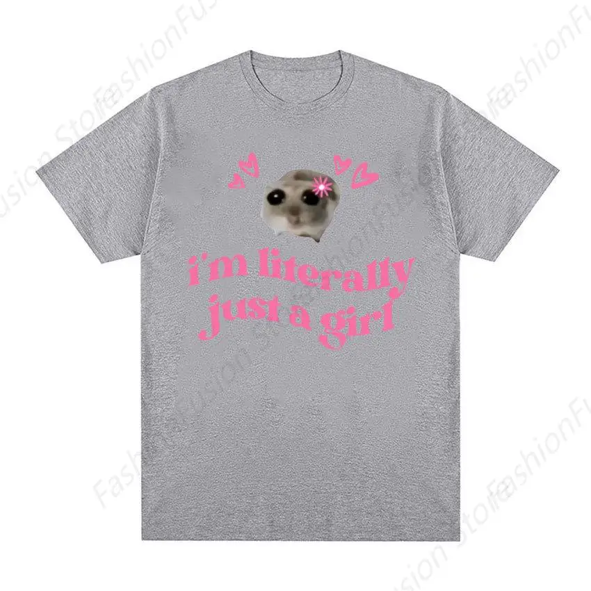 Футболка мужская с принтом грустного хомяка хлопок круглый вырез короткий рукав