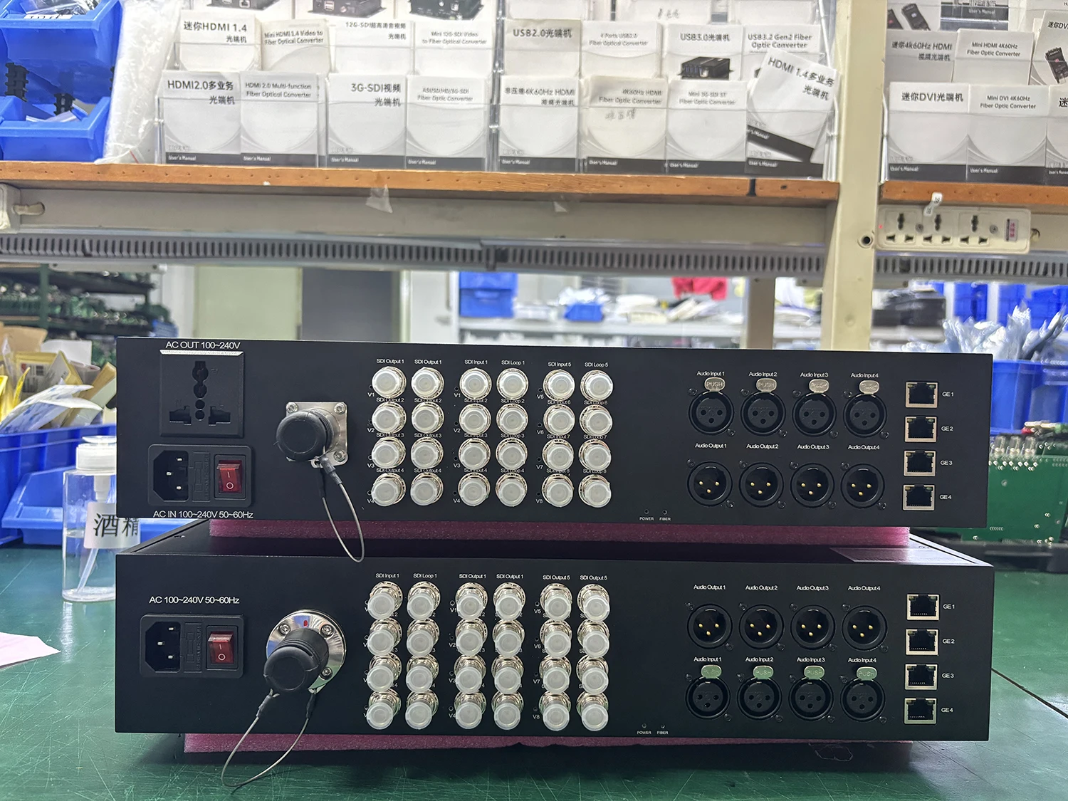 Фото Оптоволоконный преобразователь 12G-SDI с Ethernet и разъемом SMPTE, одномодовый, передача на 500 м для систем видеонаблюдения/вещания №4