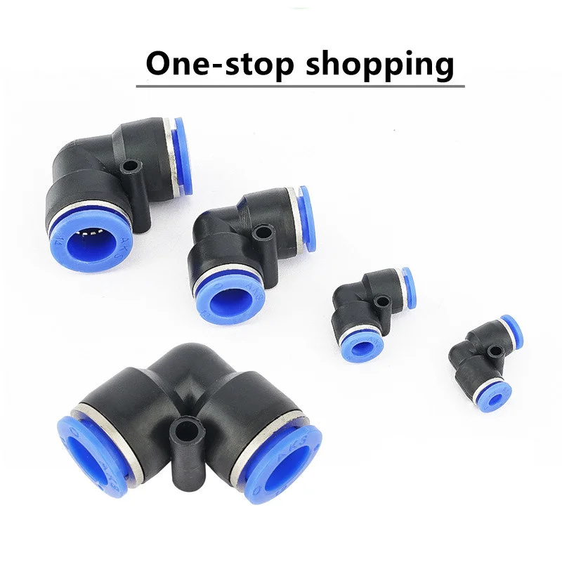 

Двухсторонний пневматический соединитель L-типа, PV4, PV6, PV8, PV10, PV12, PV16, нажимной соединитель, 100 шт.