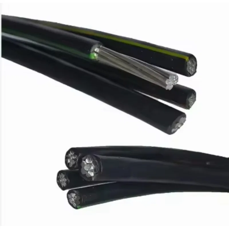 Фото 【Из Китая】Заводская цена Витой электрический кабель XLPE 3X70+54.6+2X16MM2 ПВХ алюминиевые многожильные силовые кабели Алюминиевый медный кабель №5