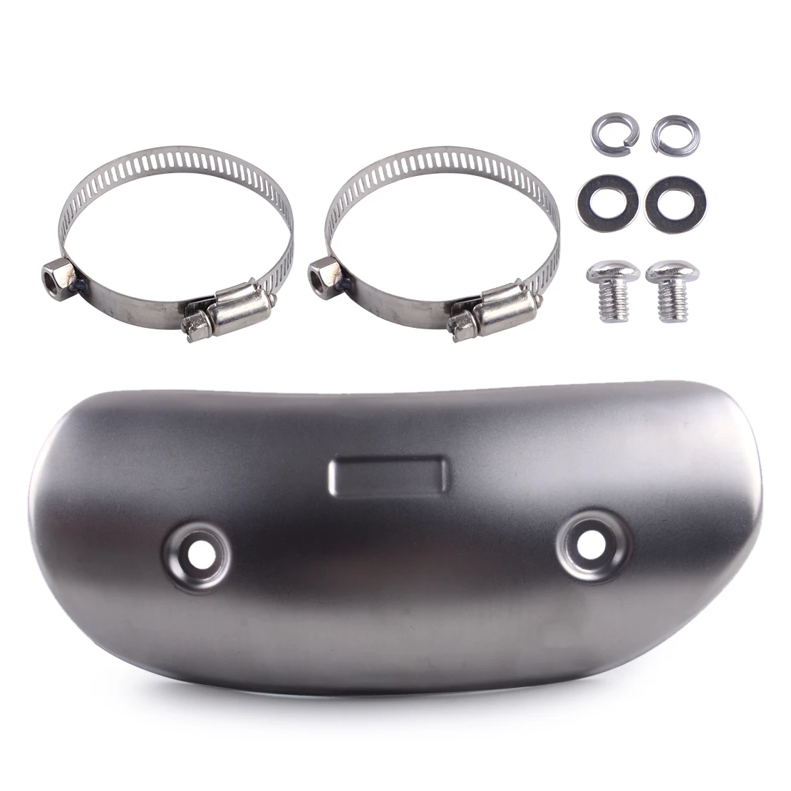 

Универсальный серебристый глушитель выхлопной трубы из нержавеющей стали для мотоцикла, защитная накладка на трубу 7,5x, 3 дюйма, высокое кач...