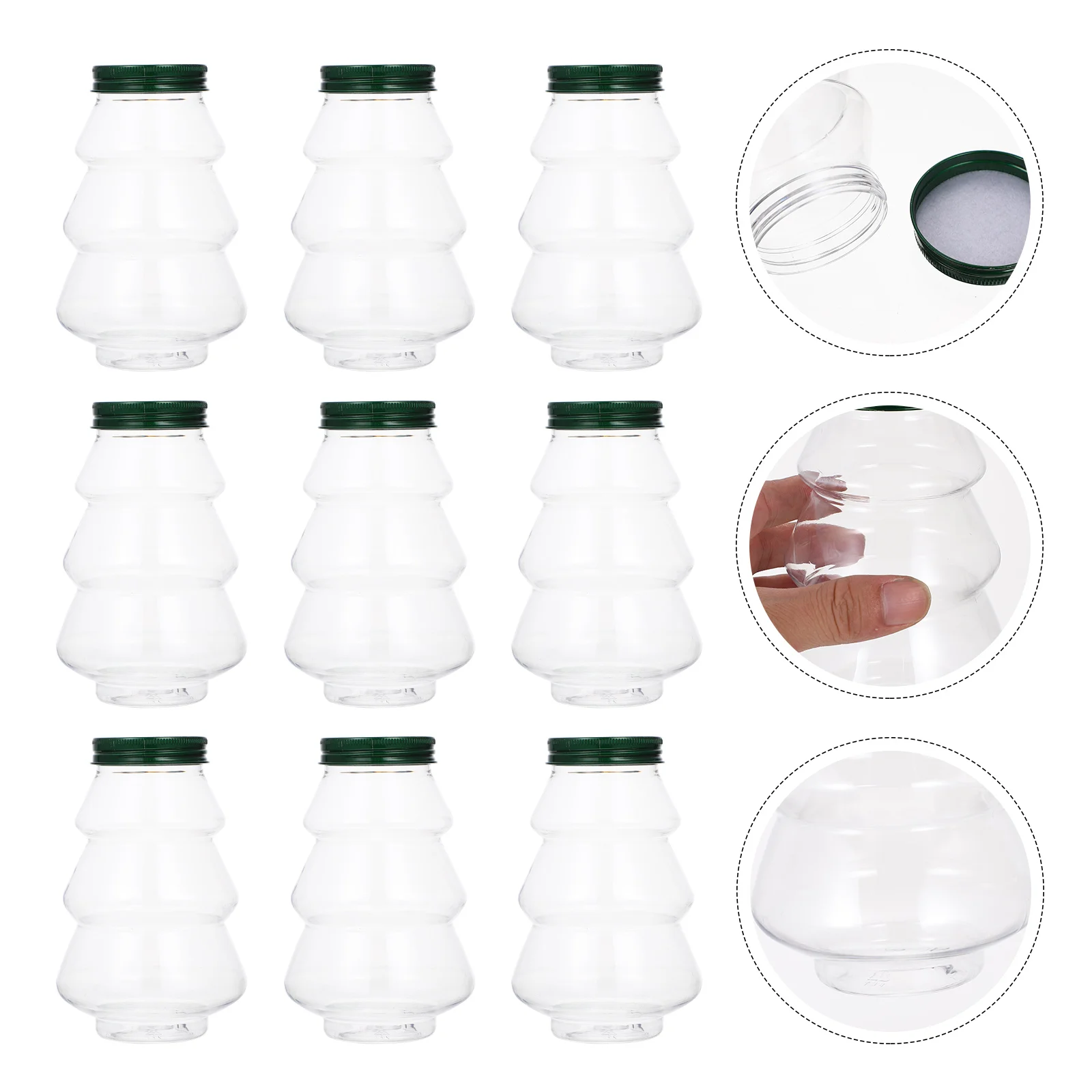 

Christmas Tree Snowman Juice Bottles Airtight Beverage Bottles Milk Tea Drinking Bottles With Lids Party Supplies