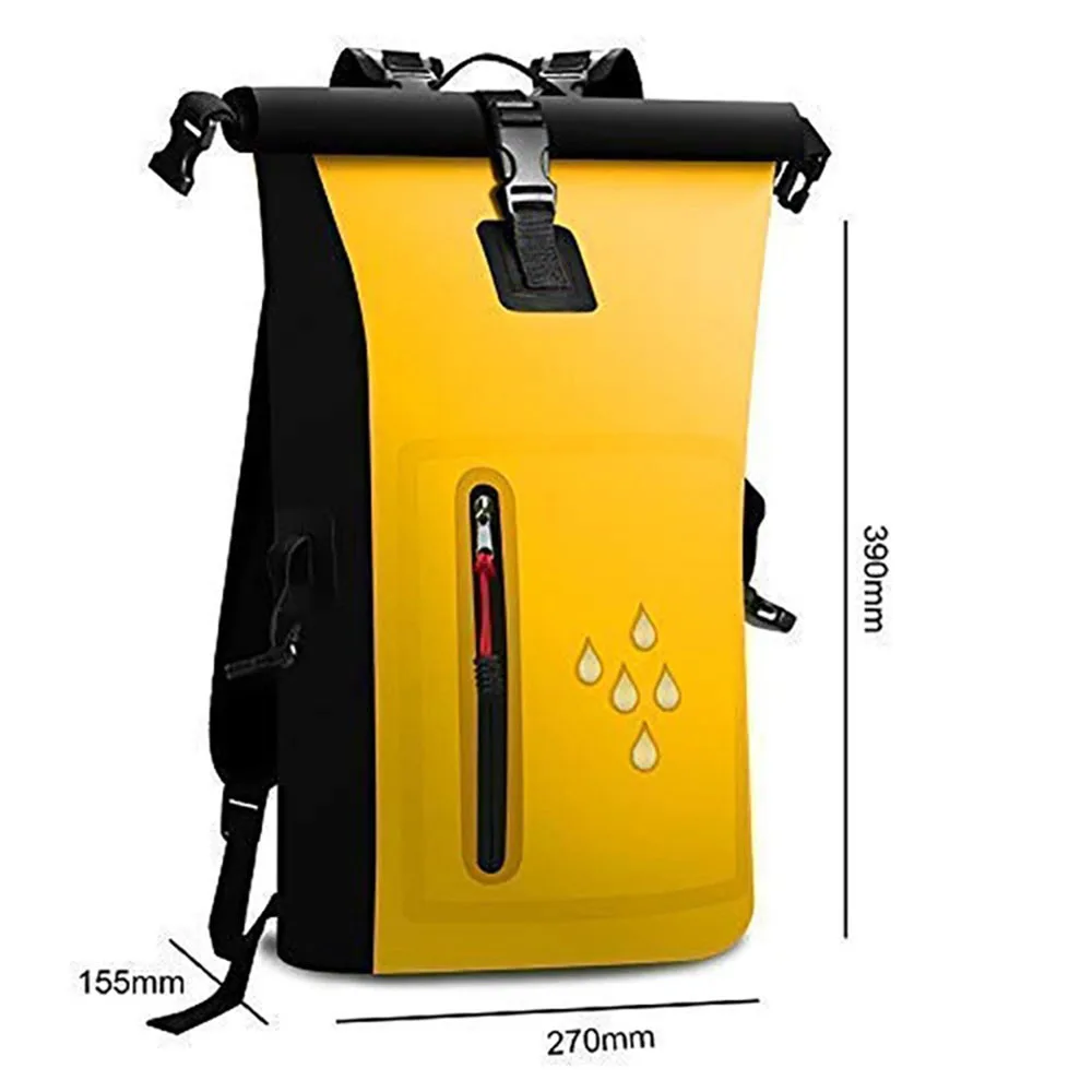 25L Waterproof Outdoor Waterproof Backpack Multifunctional Riding Swimming Beach Rafting Storage Bag Large Capacity Backpack