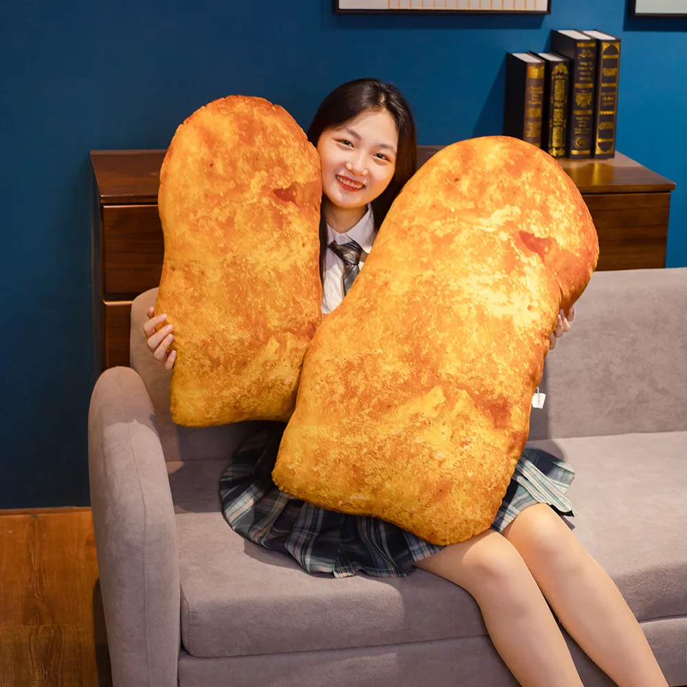 

Creative Simulation Chicken Nuggets Plush Pillow Toy Cute Stuffed Food Plushies Throw Pillows Cartoon Soft Kids Toys for Girls