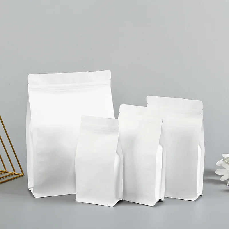 

100 Food Preservation Sealed Bags Dried Fruit and Grain Cowhide Bag Self Standing Bag White Tea Aluminum Foil Packaging Bag