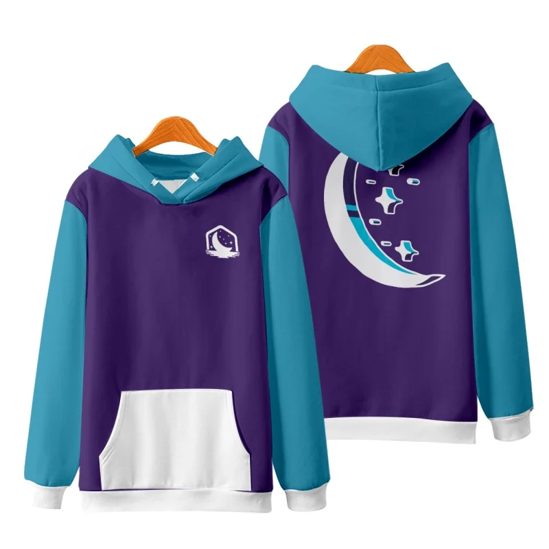 

Новинка 2022 года, модная толстовка с капюшоном Moon Client Merch, пуловер аниме, топы с длинным рукавом, толстовки унисекс, уличная одежда, свитшоты