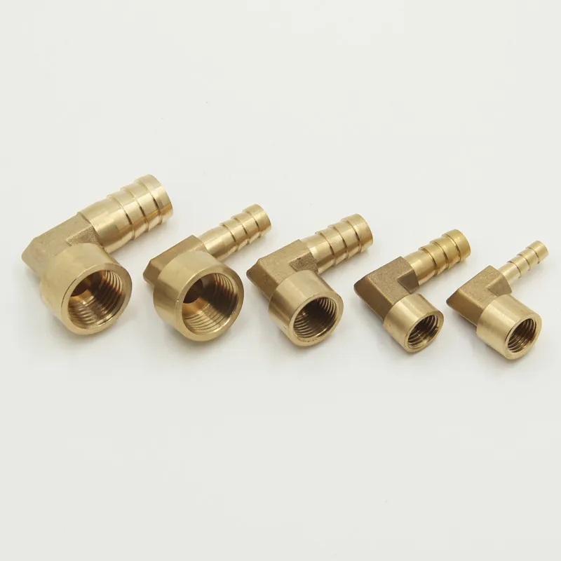 

8~16mm Hose Barb X 1/2quot Female Thread 90Degree Elbow Brass Barbed Fitting Coupler Connector Adapter for Fuel Gas Water Copper