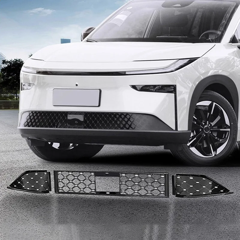 Фото Для Toyota BZ3X 2025 2026, передняя тройная решетка, сетчатая защита экрана Full Sky Star, защелкивающаяся защита радиатора, комплект аксессуаров №3