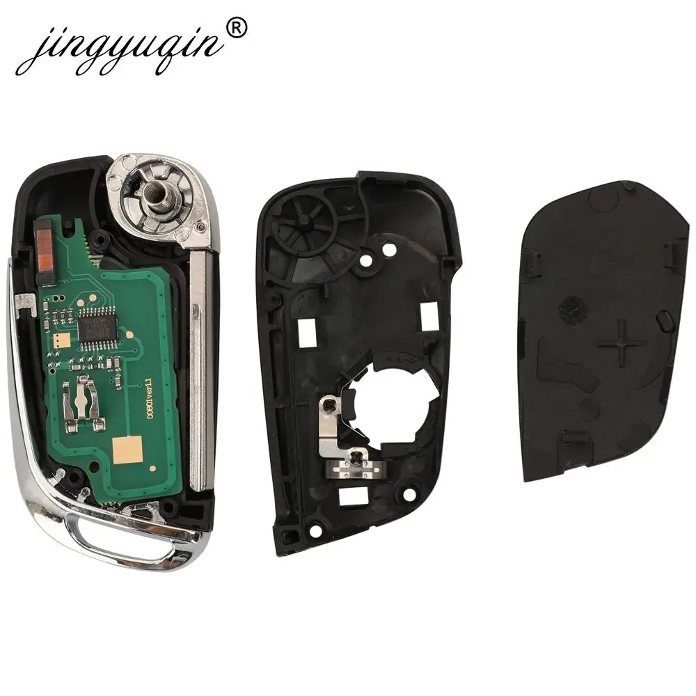 jingyuqin CE0536 2/3 Buttons Modified Flip Car key for Peugeot Partner 307 308 407 408 3008 ASK/FSK 433MHz PCF7961 HU83/VA2 images - 6