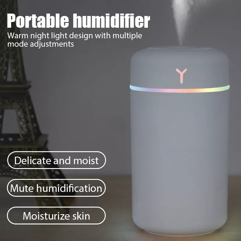 

Portable 420ml Air Humidifier Aroma Oil Humidificador for Home Car USB Cool Mist Sprayer with Colorful Soft Night Light diffuser