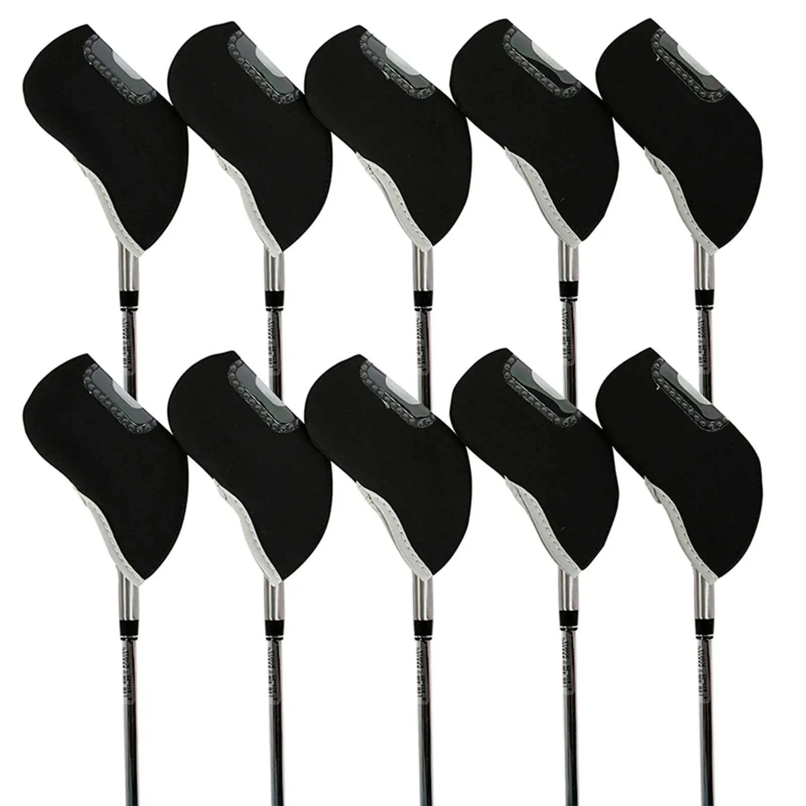 

10x Club Head Covers Transport Protection Neoprene Guard No Number Iron Headcovers for Men Women Training Accessories